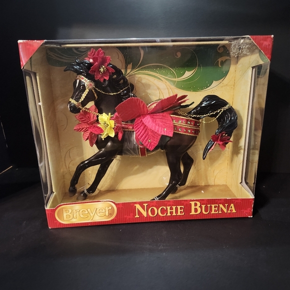 Breyer Noche Buena Black Horse with Red and Yellow Accents - Picture 1 of 6